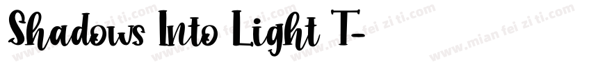 Shadows Into Light T字体转换